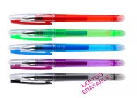पारदर्शी प्लास्टिक कलम 5 रंग फ्रिक्शन एरैसेबल पेन
